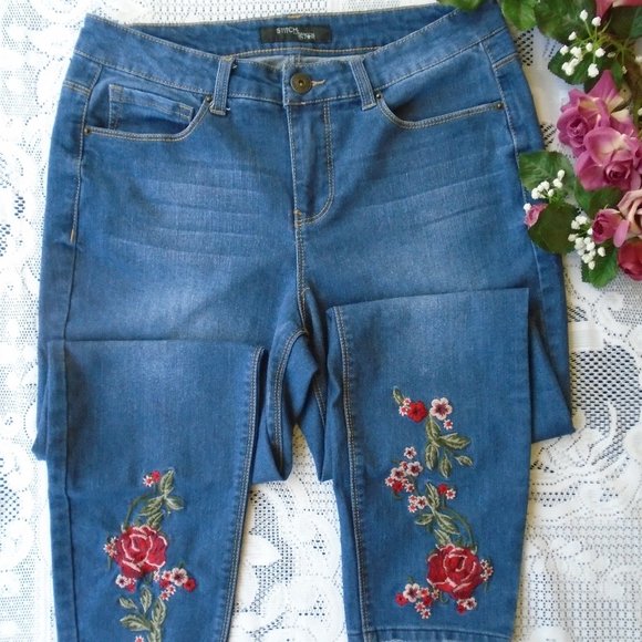Stitch Star Denim - Stitch Star Floral Jeans
